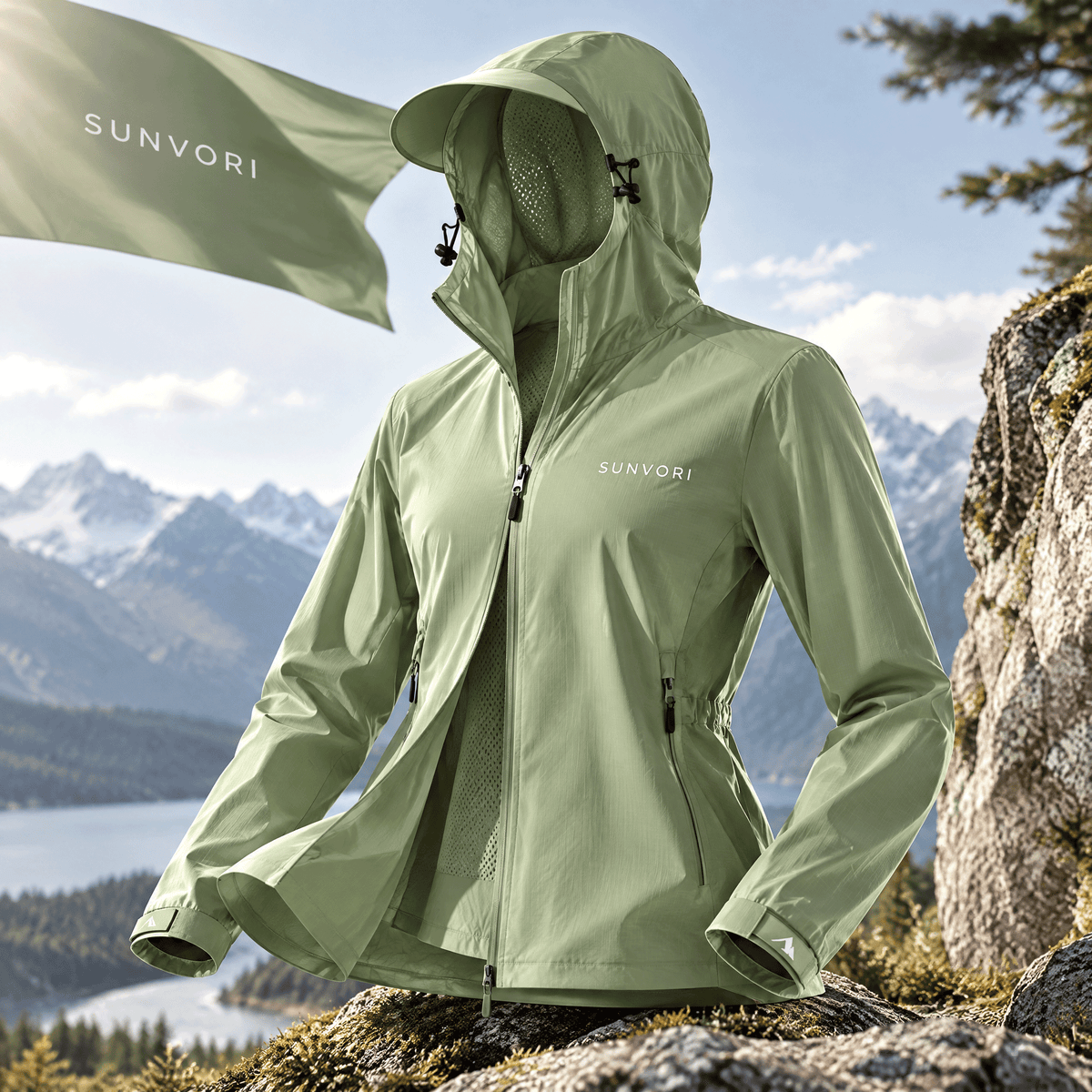 Sunvori UPF 50+ Sun Protection Jacket – Olive Green