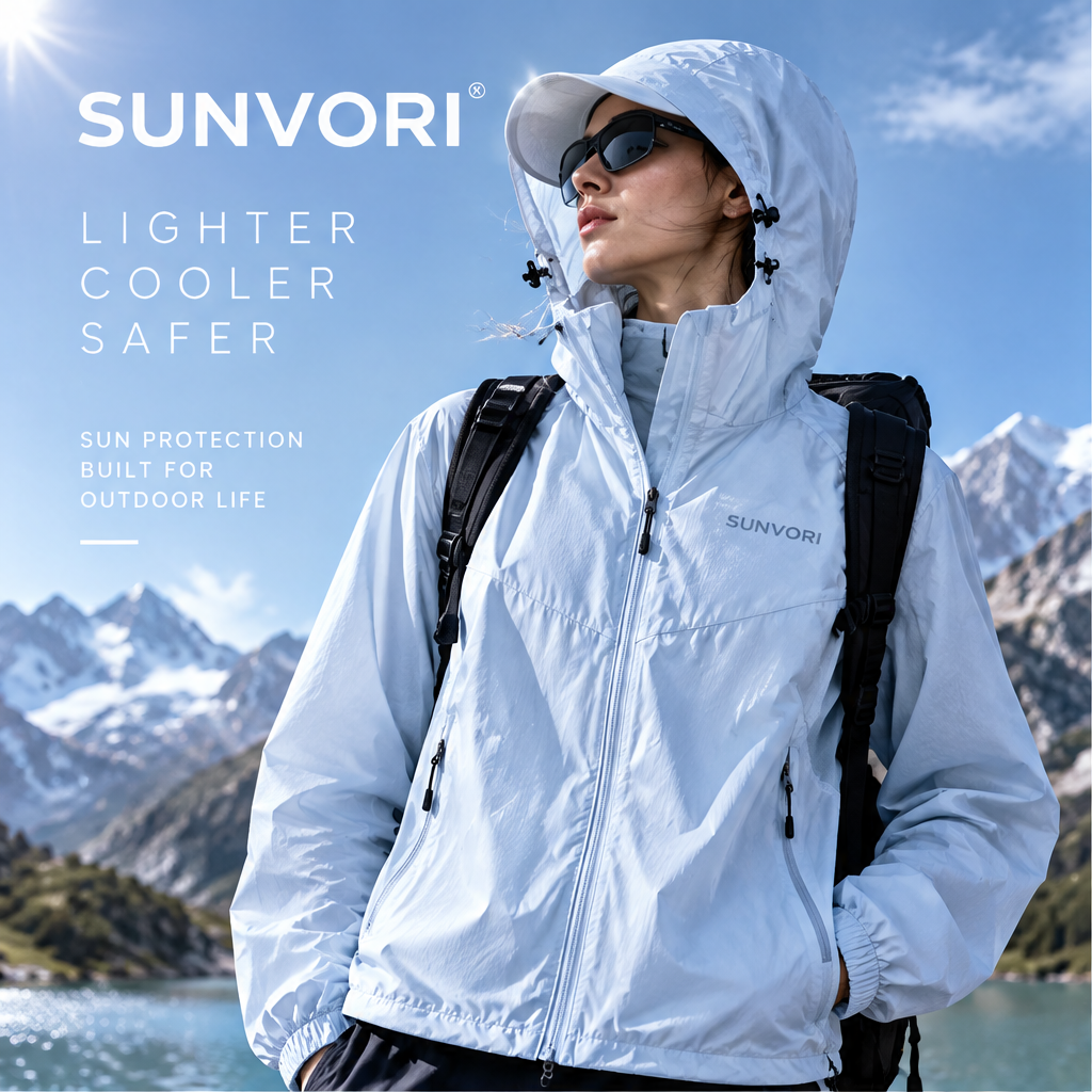 Sunvori UPF 50+ Sun Protection Jacket – Ice Blue