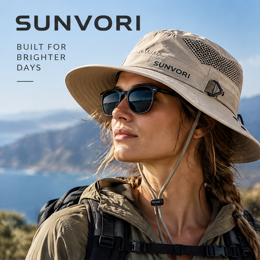 Sunvori UPF 50+ Bucket Sun Hat – Khaki