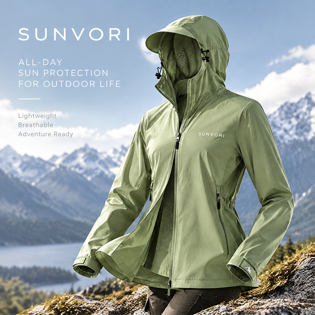 Sunvori UPF 50+ Sun Protection Jacket – Olive Green