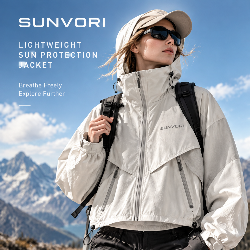 Sunvori UPF 50+ Sun Protection Jacket – White