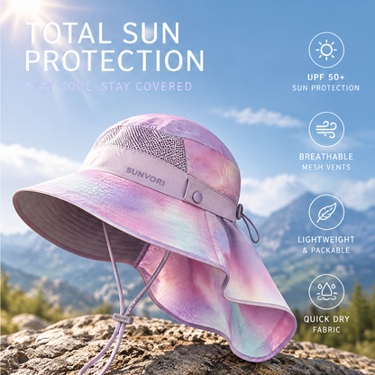 Sunvori UPF 50+ Sun Hat – Iridescent Pink