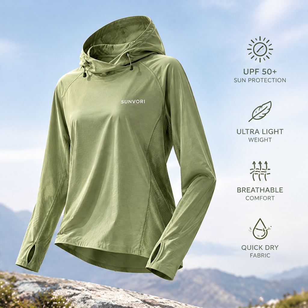 Sunvori UPF 50+ Sun Protection Jacket – Forest Green