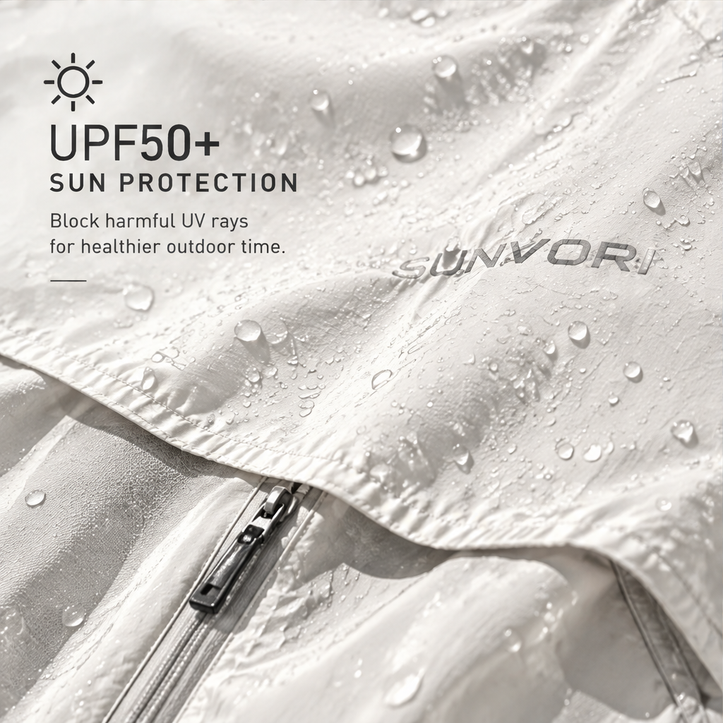 Sunvori UPF 50+ Sun Protection Jacket – White