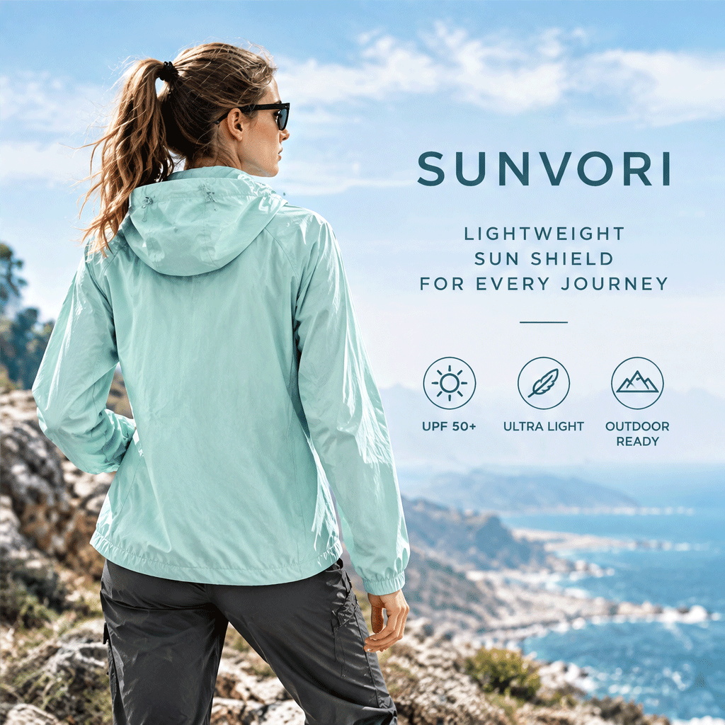 Sunvori UPF 50+ Sun Protection Jacket – Mint Green