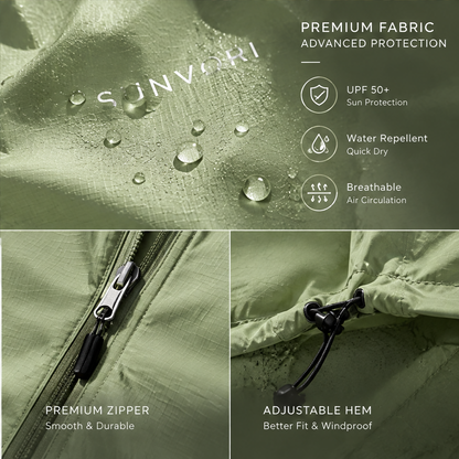 Sunvori UPF 50+ Sun Protection Jacket – Olive Green