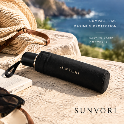 Sunvori Compact Folding Umbrella – Classic Black
