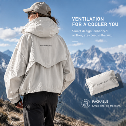 Sunvori UPF 50+ Sun Protection Jacket – White