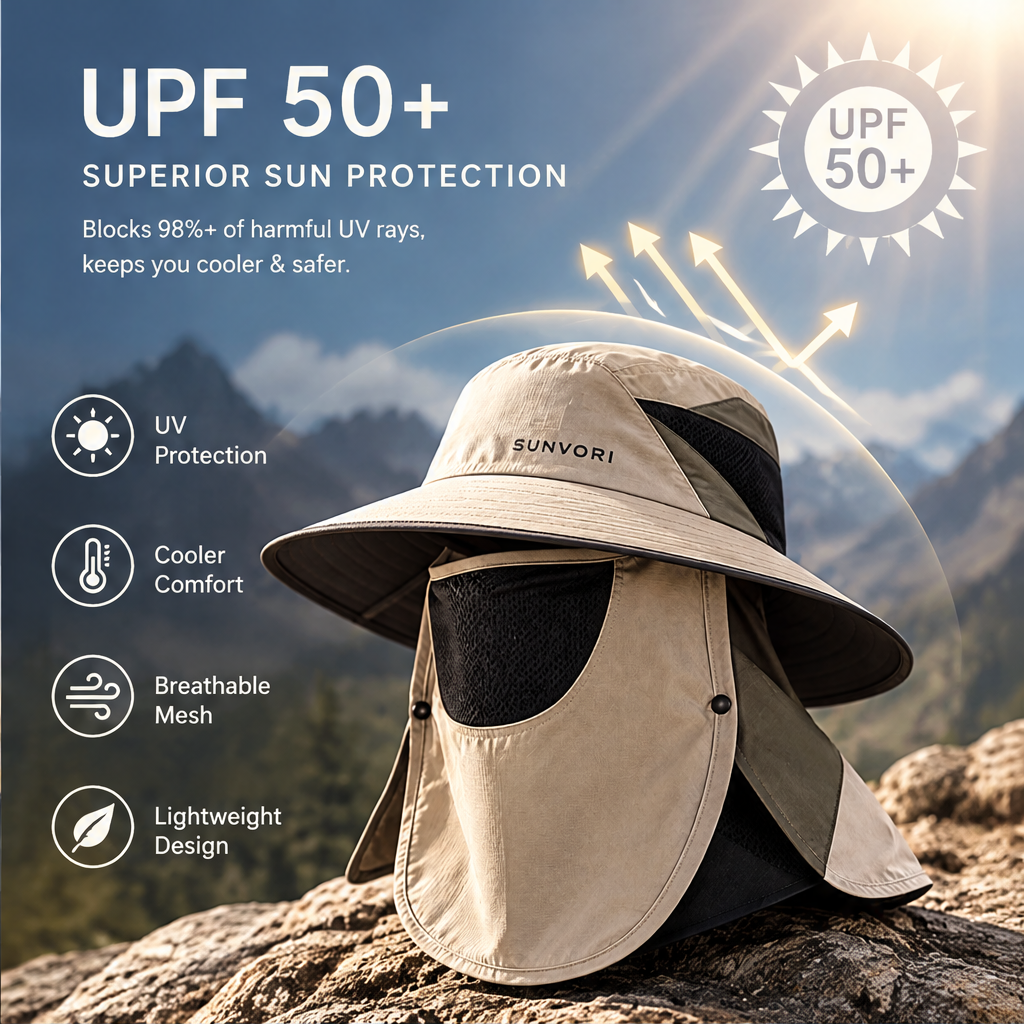 Sunvori UPF 50+ Outdoor Sun Hat – Beige