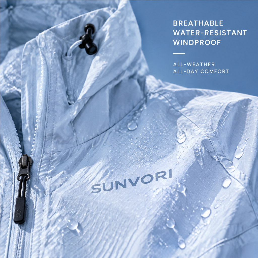 Sunvori UPF 50+ Sun Protection Jacket – Ice Blue